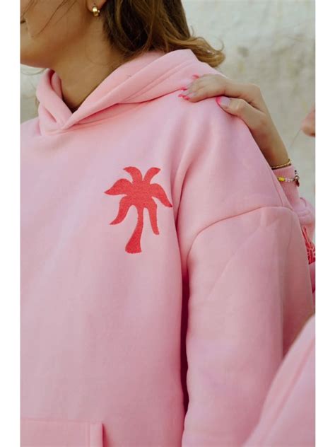 Pink Palm Puff Hoodie To Live For The Hope Of It All Hoodie