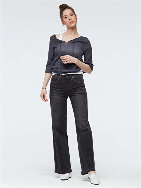 ДЖИНСЫ СО СПАНДЕКСОМ И ШИРОКОЙ ШТАНИНОЙ - 25/32-0, 25/34-0, 26/32-0, 26 ...