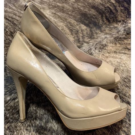 Michael Kors Shoes Michael Kors Sz Erika Nude Peep Toe Platform Stiletto Pumps Poshmark