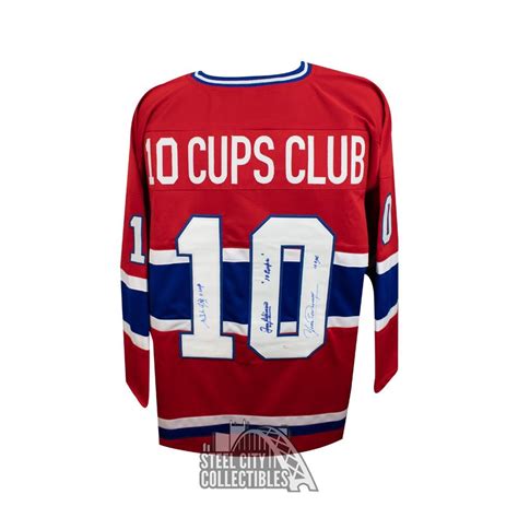 Montreal Autographed 10 Cups Club Custom Hockey Jersey - JSA LOA ...