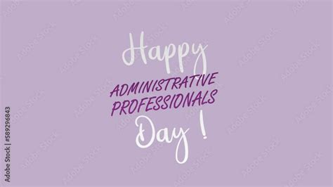 Vídeo Do Stock Happy Administrative Professionals Day Typography Animated Text Great For