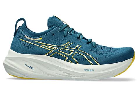 Gel Nimbus 26 Men Evening Teal Light Mustard Men S Running Shoes Asics Philippines