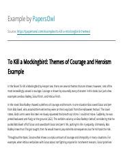 to-kill-a-mockingbird-themes example doc.pdf - Example by PapersOwl Source: https:/papersowl.com ...