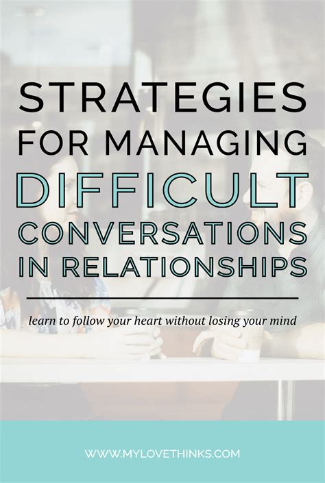 Strategies for managing difficult conversations - My Love Thinks