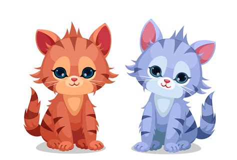 Cute little kittens 619014 Vector Art at Vecteezy