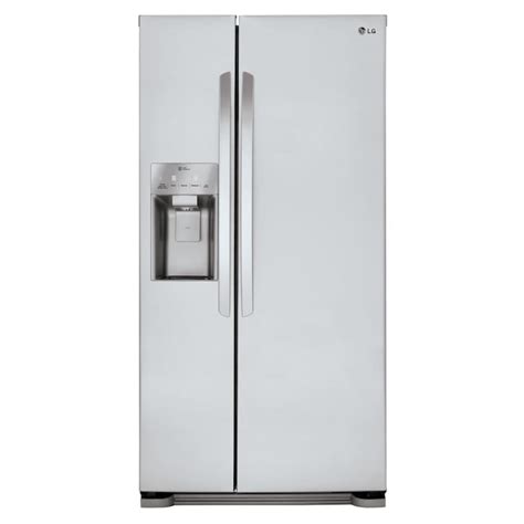 LG 22.1-cu ft Side-by-Side Refrigerator with Ice Maker (Stainless Steel ...