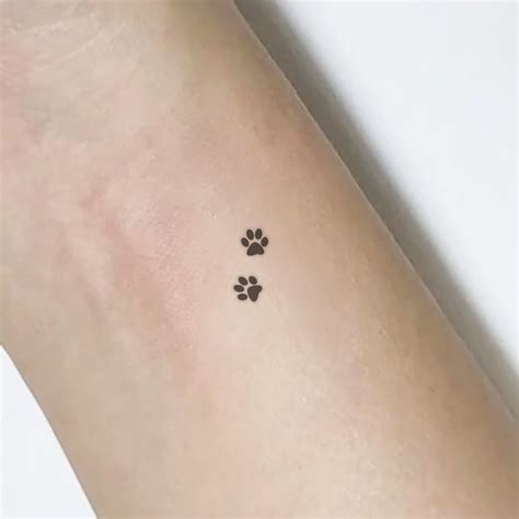 Paw Print Tattoo Etsy