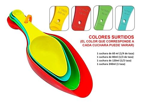 Set X Cucharas Medidoras Dosificadoras Carol Medicion Niveldigital