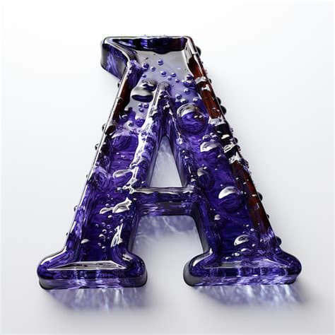 Letra Latina A En Madera De Fondo Blanco Aislado Azul Oscuro Foto Premium