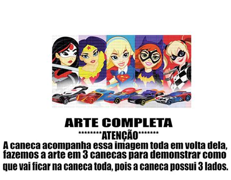 Caneca Pol Mero Hot Wheels Meninas Personalizada Elo