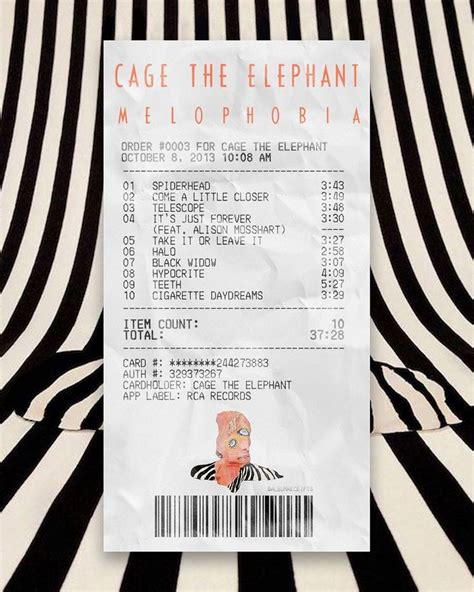 Melophobia By Cage The Elephant Album Receipts