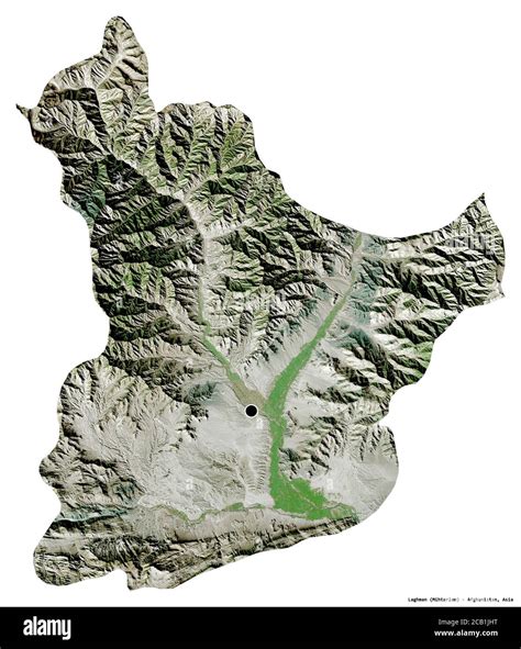 Shape Of Laghman Province Of Afghanistan With Its Capital Isolated On