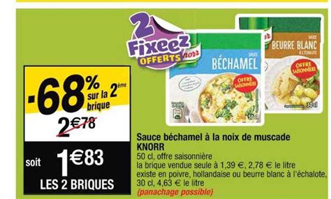 Promo Sauce B Chamel La Noix De Muscade Knorr Chez Cora Icatalogue Fr