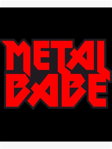 Metal Babe Heavy Metal Poster For Sale By Animokio Redbubble