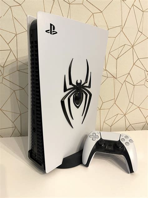 Ps5 3d Custom Spiderman Mile Morales Logo Faceplate Add On Etsy Canada