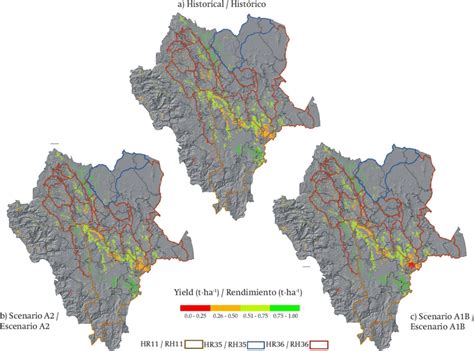 Results of the bean crop yield analysis. Historical and regionalized... | Download Scientific ...