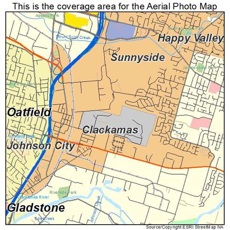 Aerial Photography Map of Clackamas, OR Oregon