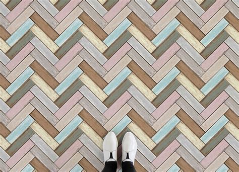 Pastel Parquet Effect Vinyl Flooring Leading Vinyl Flooring Designed