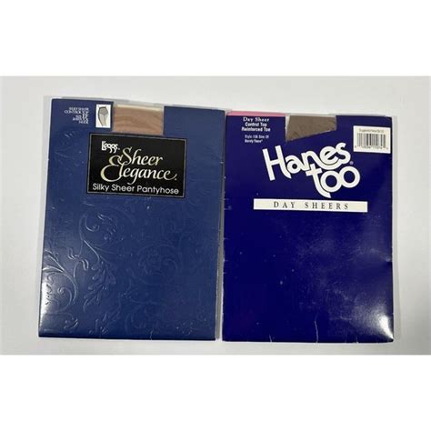 Hanes Intimates Sleepwear Leggs Hanes Sheer Pantyhose Control Top Plus Size Ef Nude Barely