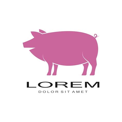 premium vector pig logo illustration vector flat design