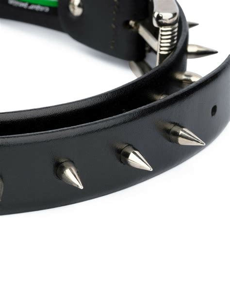 Black Spiked Belt Studded Leather Belts For Men Stud Punk Emo Cone