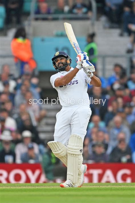 Rohit Sharma India Hits A Six V England Oval Test Match 2021 Images