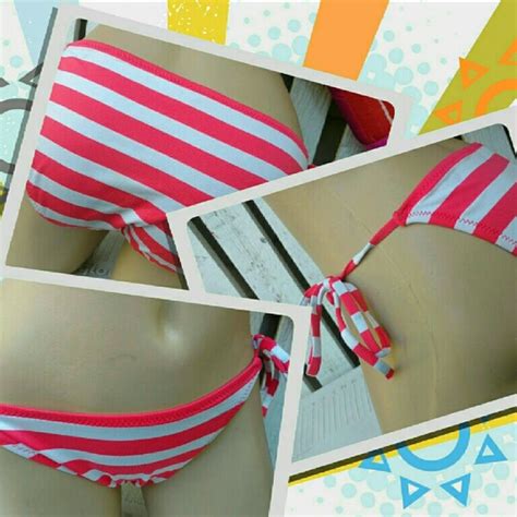 BECCA Swim Becca Stripped String Bikini Bottims Poshmark