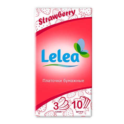 Бумажные носовые платочки Lelea Strawberry | отзывы