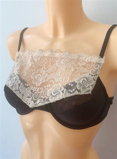 Modesty Panel Nude Floral Lace Bra Insert Instant Camisole Etsy