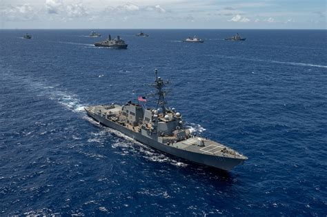 Dvids Images Multinational Ships Sail In Formation During Rimpac