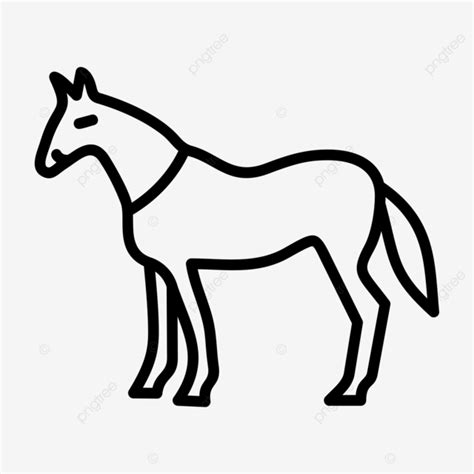 Horse Line Icon Vector Horse Icon Animal Horse Png And Vector With