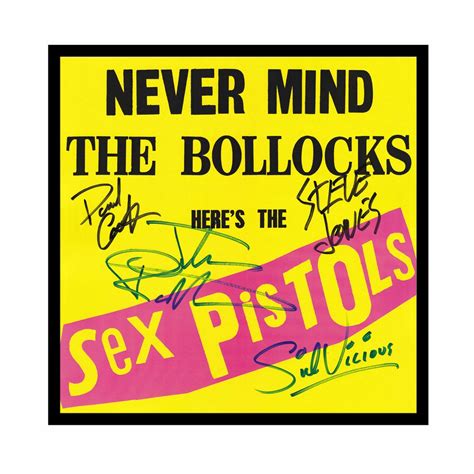 Sex Pistols Never Mind The Bollocks Autographed Album Cover Etsy