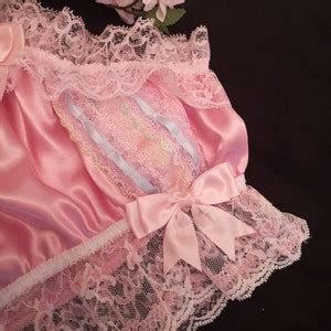 Baby Pink Bikini Panties Frilly Sissy Knickers Slippery Etsy