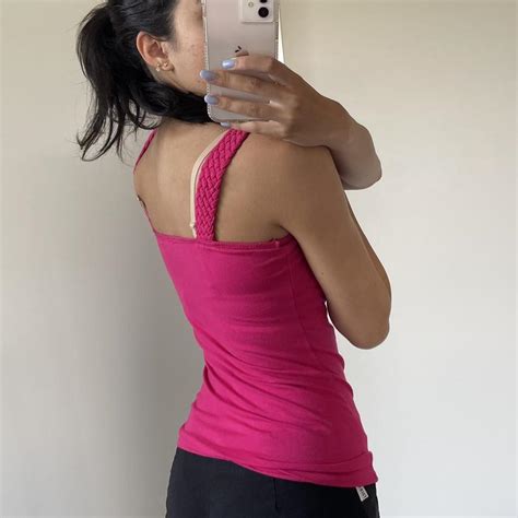 Super Flattering Hot Pink Tank The Perfect Y2k Top Depop