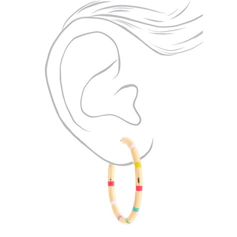 Gold 60mm Hoop Earrings Claires Us
