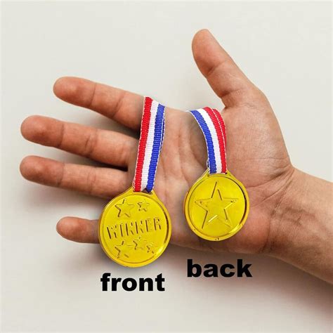 30pcs Gold Medals For Kids Gold Plastic Winner Award Medals With