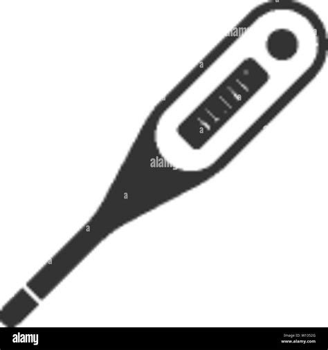 Digital Thermometer Icon In Single Grey Color Medical Equipment Healthcare Doctor Stock Vector