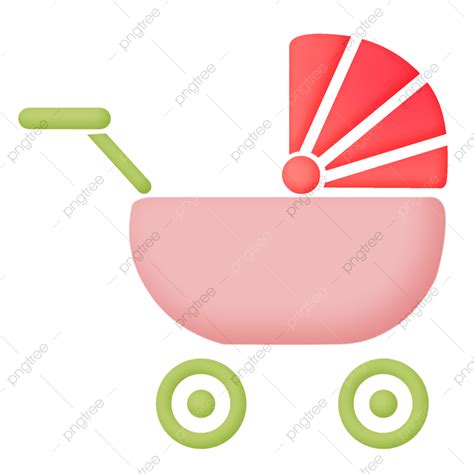 Pink Carriage Clipart Hd Png Hand Drawn Cartoon Pink Baby Carriage