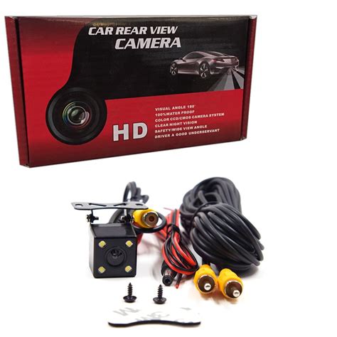 Universal Waterproof CCD HD 4 LED Night Vision Car Rear View Reverse