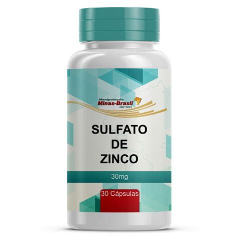 Para Que Serve O Sulfato De Zinco - Sulfato de Zinco 30mg 30 Cápsulas - Drogaria Minas-Brasil