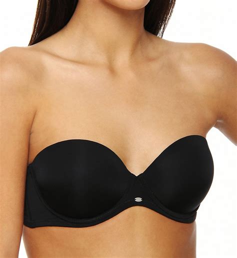 Calvin Klein Women S Level Naked Glamour Strapless Push Up Bra Black B Walmart