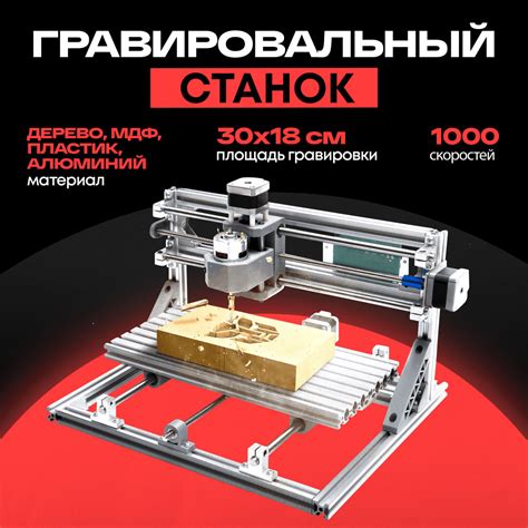Мини гравировальный станок с ЧПУ CNC3018 с тремя осями / Настольный ...