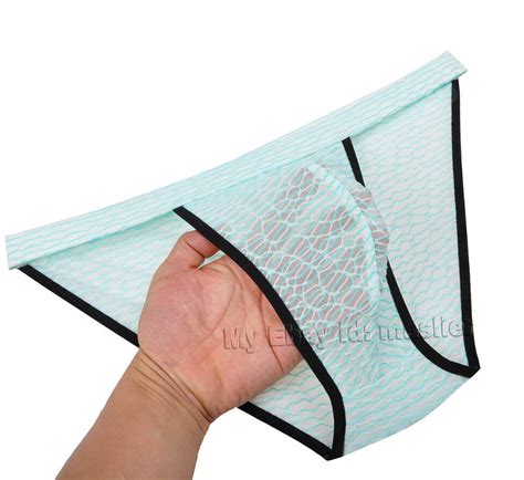 Men S Open Crotch Swim Bikini Briefs Mesh Mini Briefs Underpants Bold Beach Look EBay