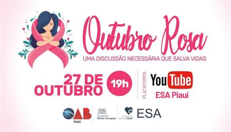 Outubro Rosa Comissão da OAB Piauí promoverá evento para prevenção