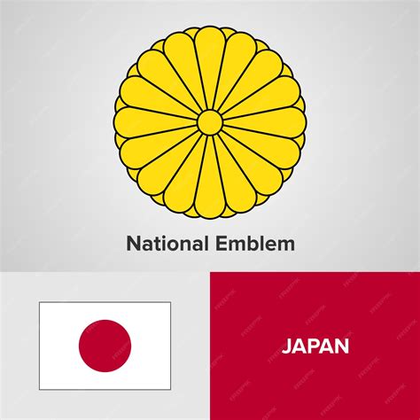 premium vector japan national emblem  flag