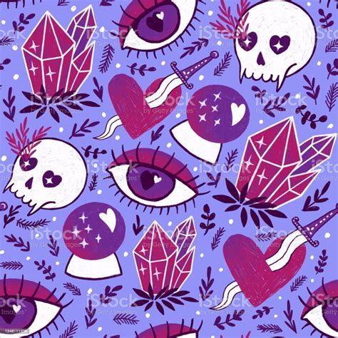 Magic Witch Seamless Pattern Stock Illustration Download Image Now