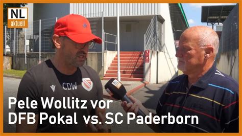 Fc Energie Cottbus Pele Wollitz Vor Dfb Pokal Spiel Gegen Sc