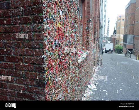 The Gum Wall Photographed In Seattle Us 31 August 2017 The Gum