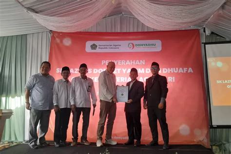 yayasan domyadhu terima sk laznas  kemenag ri radar depok