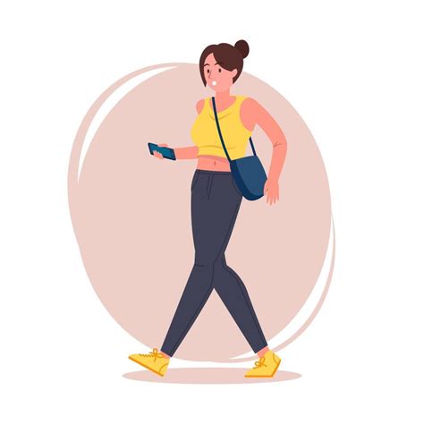 Hipster Girl Pose Flat Illustration Cartoon Latina Female Character With Tied Hair In Stylish